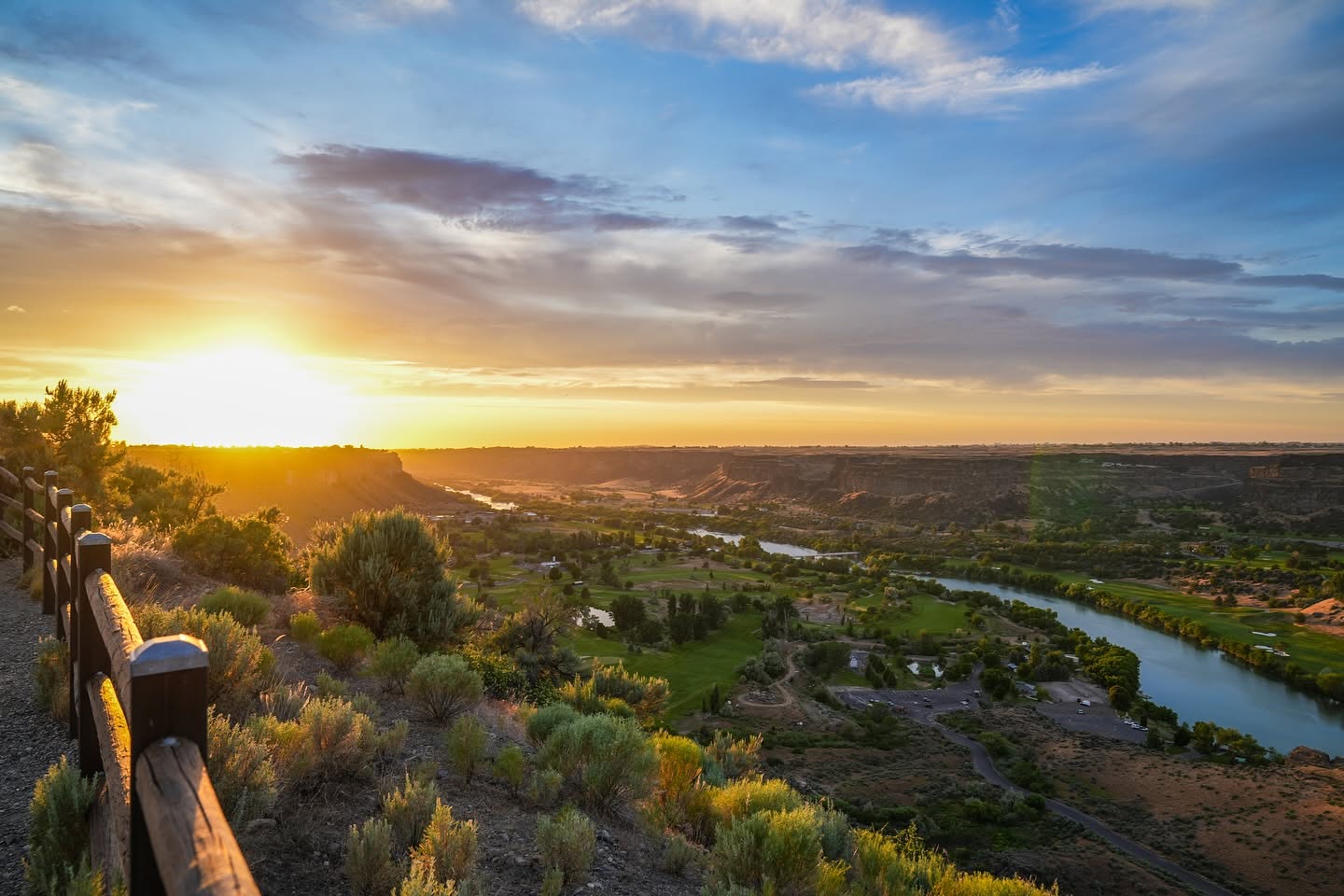 Snake River Canyon at sunset near Twin Falls, Idaho